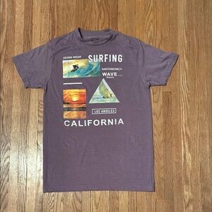Stanley Stella Purple Surfing Graphic Short Sleeve Tee